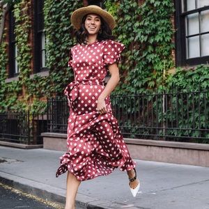 Azulu polka dot dress